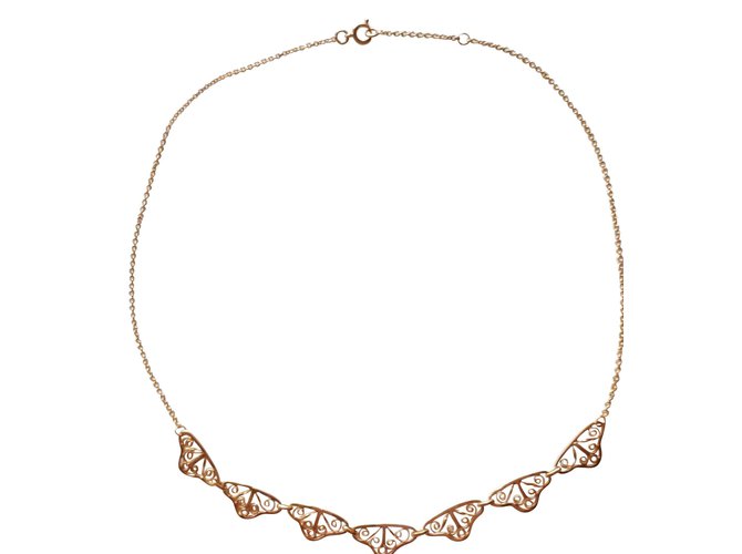 Autre Marque Gold plated necklace Golden Gold-plated  ref.109160