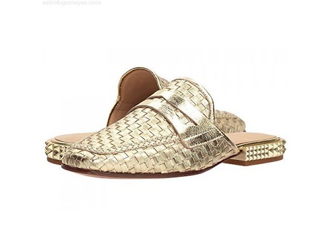 Mules Ash Eloise em couro dourado