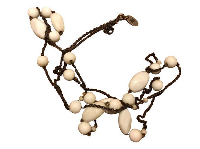 Isabel Marant Etoile Long necklaces White Metal  ref.109277