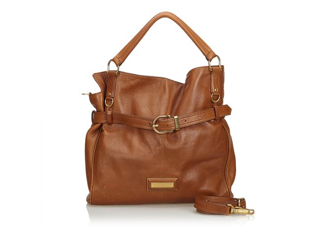 burberry bags brown leather