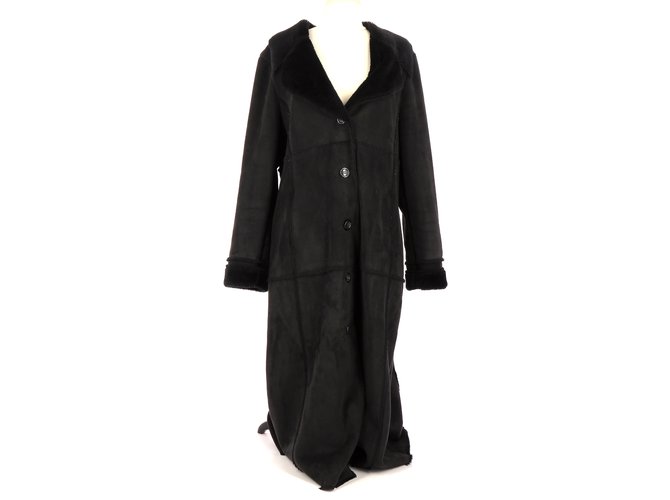 Balmain Coat Black Polyester  ref.109451