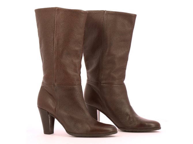 Balmain boots Brown Leather  ref.109494