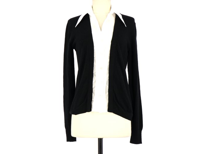 Chanel Suéter Negro Lana  ref.109496