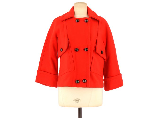 Comptoir Des Cotonniers Coat Red Wool  ref.109582