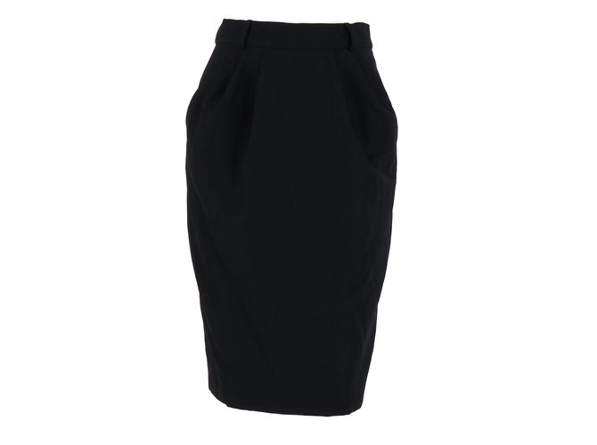 Marella Skirt Black Wool  ref.109594