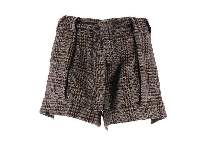 Maje shorts Brown Wool  ref.109716