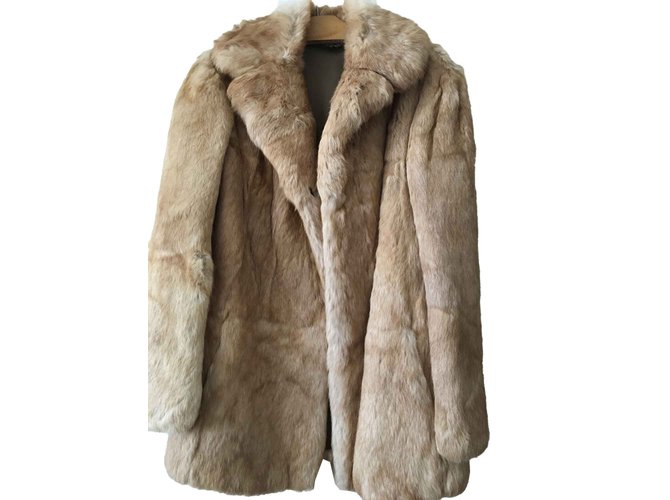 Autre Marque Rabbit fur coat Beige  ref.109805