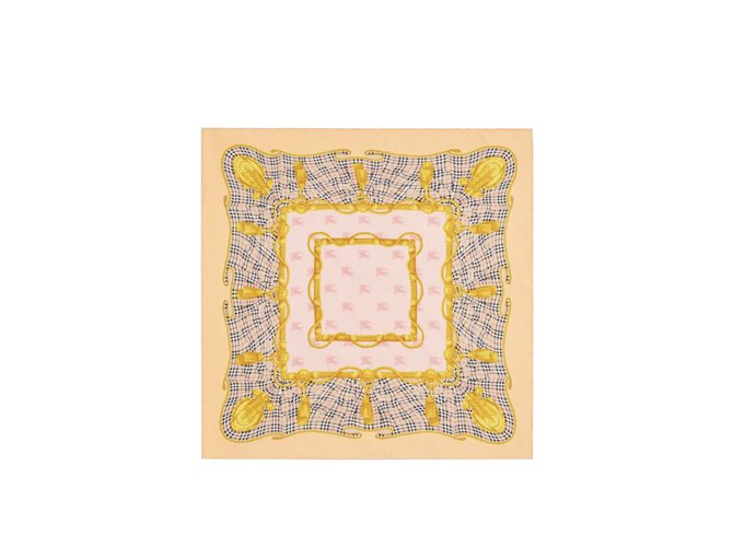 Burberry Foulard en soie carrée Multicolore  ref.109837