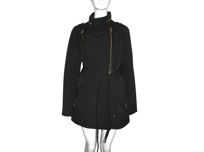 Michael Kors Waterproof military inspired coat Black Polyester Elastane  Nylon  - Joli Closet