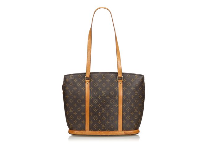 Louis Vuitton Monogram Babylone Brown Leather Cloth  ref.109929