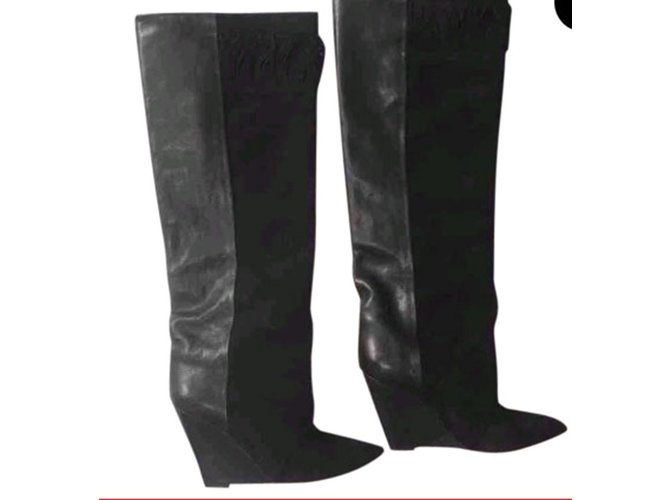 Isabel Marant Boots Black Leather Lambskin  ref.110020