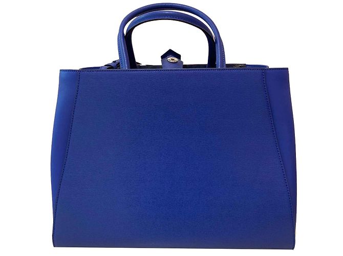 Fendi 2jours Ledertasche Blau