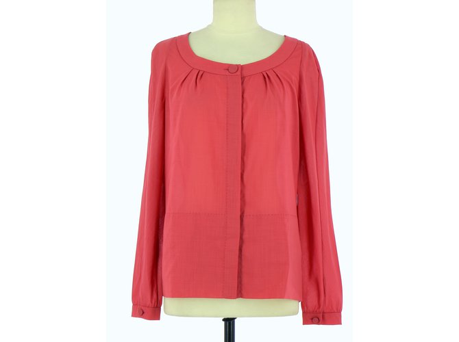 Chloé Wickelbluse Pink Wolle  ref.110139