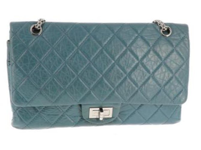 Chanel 2.55 Blue Leather  ref.110298