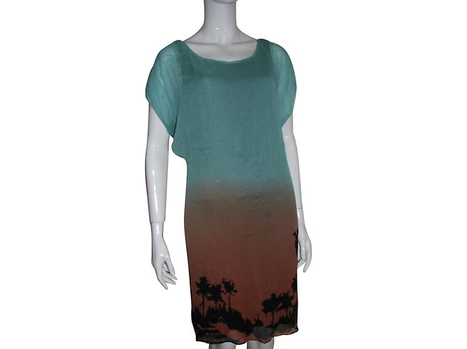 Minivestido de seda Cordie Diane Von Furstenberg Multicolor