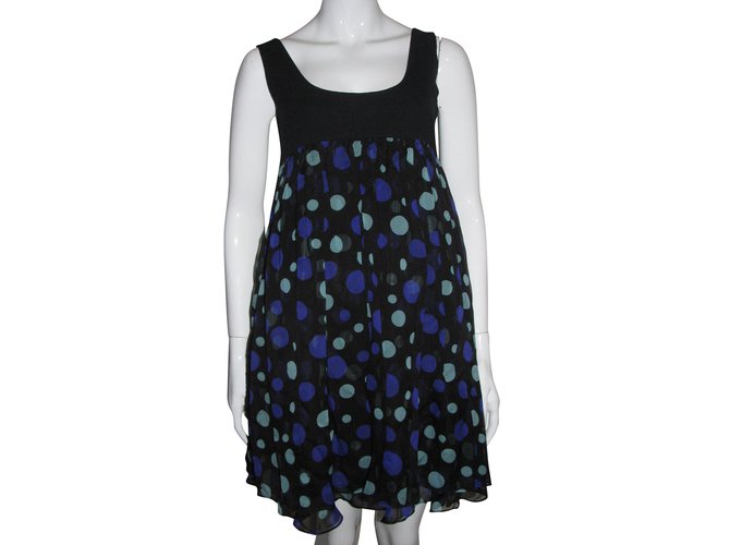 Diane Von Furstenberg Robe en soie Estrelle Noir Multicolore  ref.110464