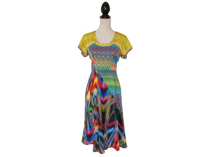 Abito M Missoni in seta multicolore
