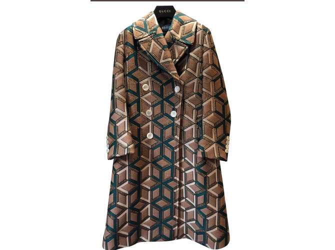 Gucci Coat Bronze Wool  ref.110480
