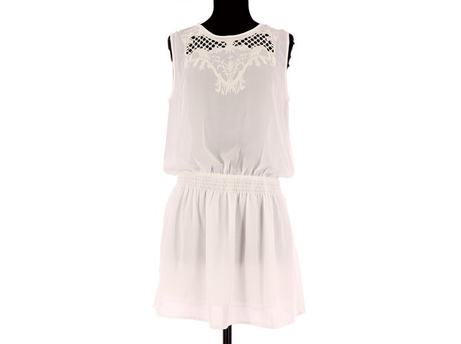 Suncoo Kleid Weiß Polyester  ref.110571