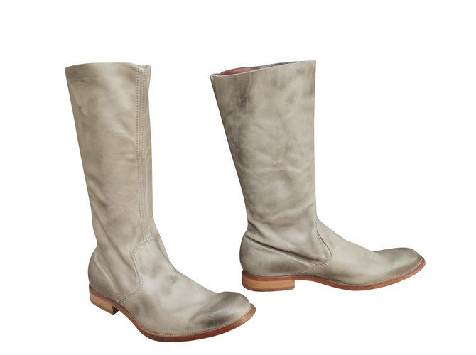 boots à tige souples Zadig & Voltaire modèle Phenix Cuir Gris  ref.110709