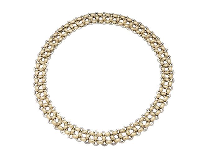 Hermès necklace, collection "Inti", in yellow gold and silver.  ref.110714