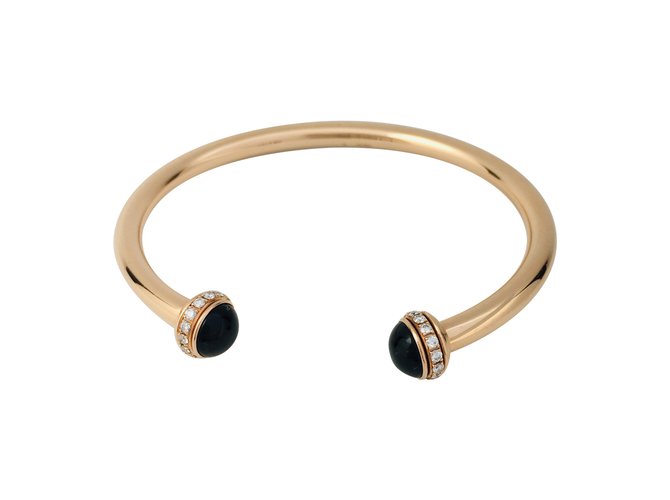 Piaget bracelet "Possession" rose gold, diamonds and onyx. Pink gold  ref.110720