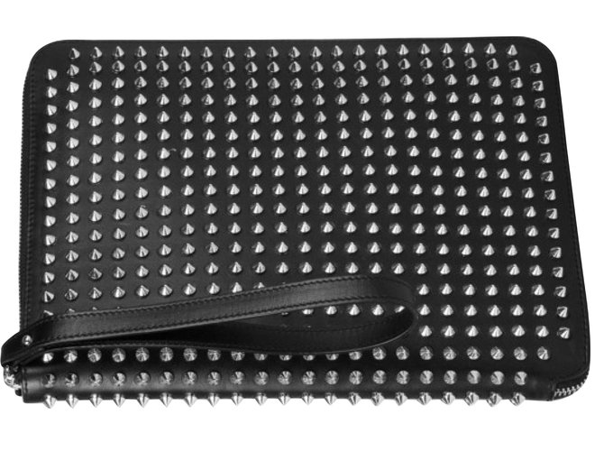 Christian Louboutin Clutch bags Black Leather  ref.110755