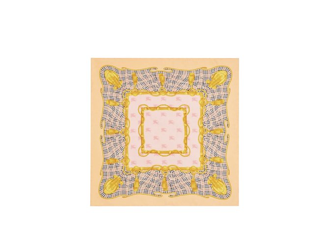 Burberry Sciarpa di seta quadrata Multicolore  ref.110807
