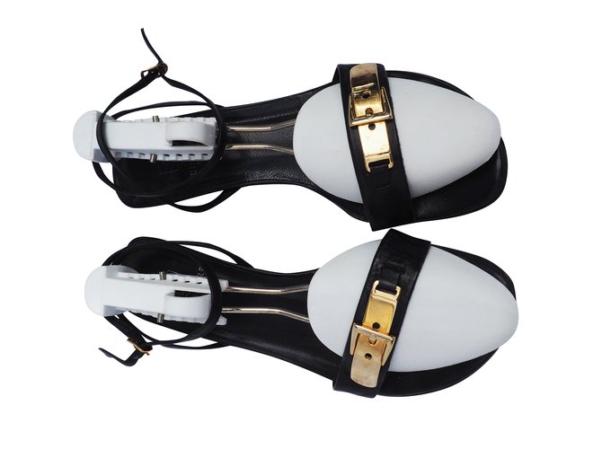 Autre Marque Pretty sexy sandals Black Leather  ref.110814