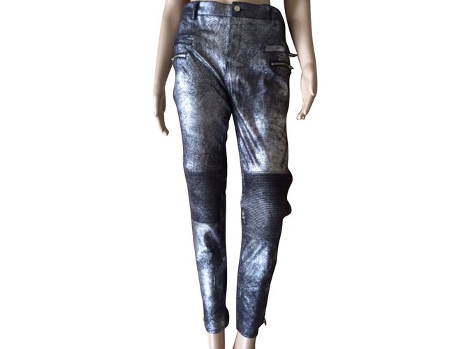 Zara Pants, leggings Grey Polyester  ref.110848