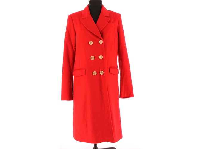 One step Coat Red Wool  ref.110983