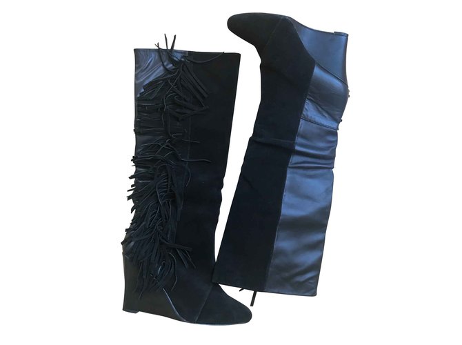 Isabel Marant Boots Black Leather  ref.111044