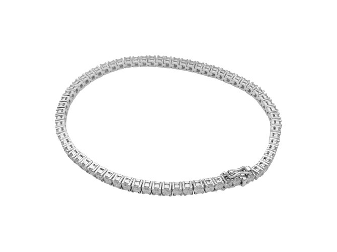 inconnue Bracelet ligne en or blanc, diamants.  ref.111185