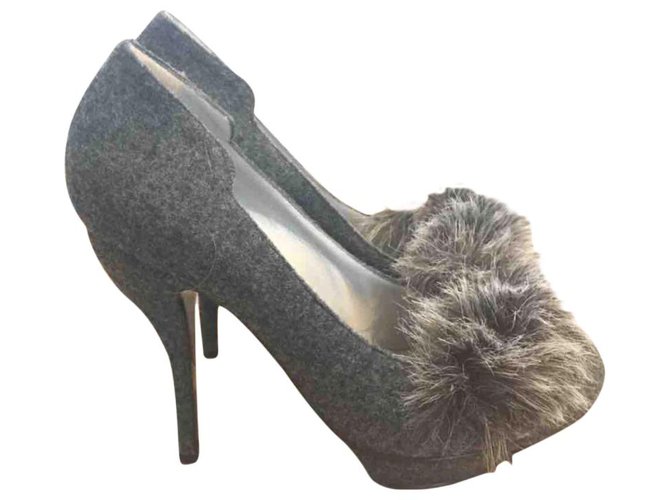 Pumps aus Tweed Nina Ricci Grau  ref.110496