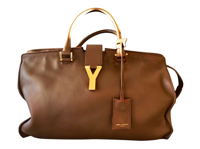 Yves Saint Laurent Handtaschen Cognac Leder  ref.111061