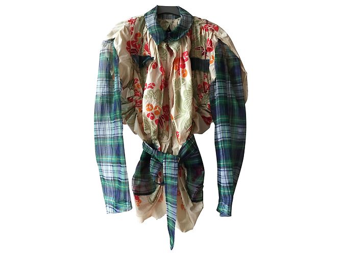 Túnica deconstruida de algodón Comme Des Garcons Multicolor