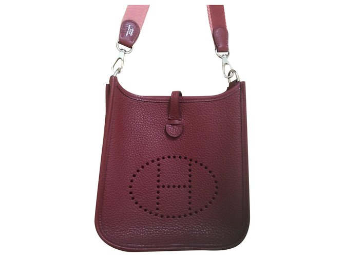 Hermès Evelyne TPM Vermelho H Couro  ref.111165