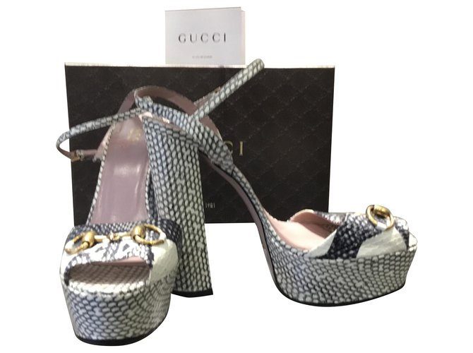 Gucci Sandálias de salto alto Couros exóticos  ref.111242