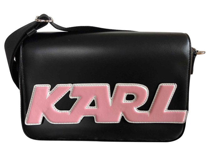 Karl Lagerfeld Borse Nero Pelle  ref.111438