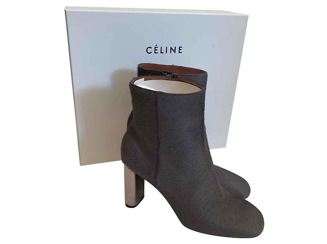 Botines Céline de Pony Hair Gris