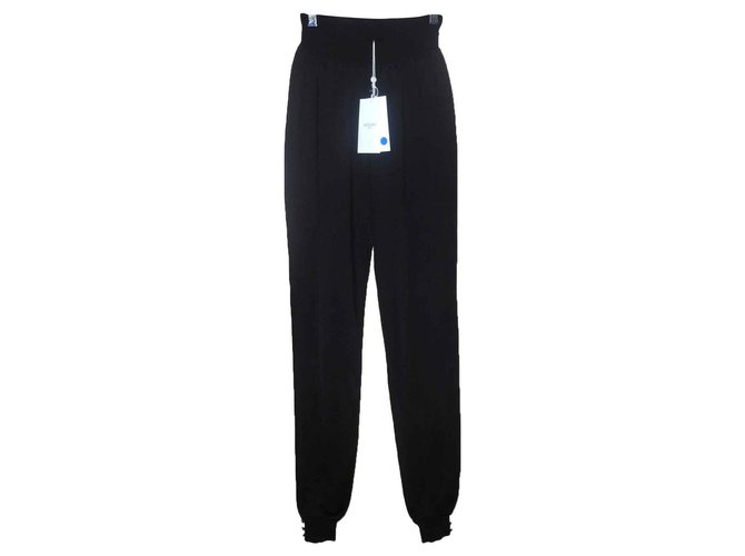Azzaro Pantalons, leggings Viscose Noir  ref.111508