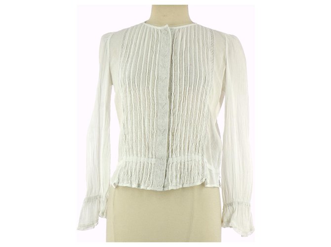 Isabel Marant Etoile Wrap blouse White Cotton  ref.111567