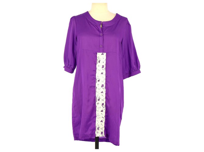 Maje robe Purple Silk  ref.111674