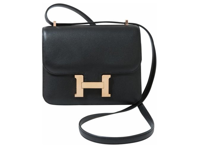 Hermès constance mini Black Leather  ref.111712