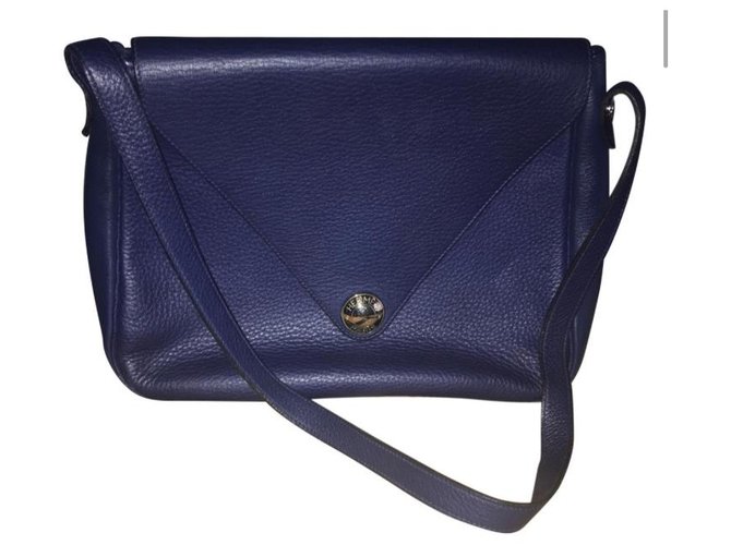 Hermès Christine Navy blue Leather  ref.111726
