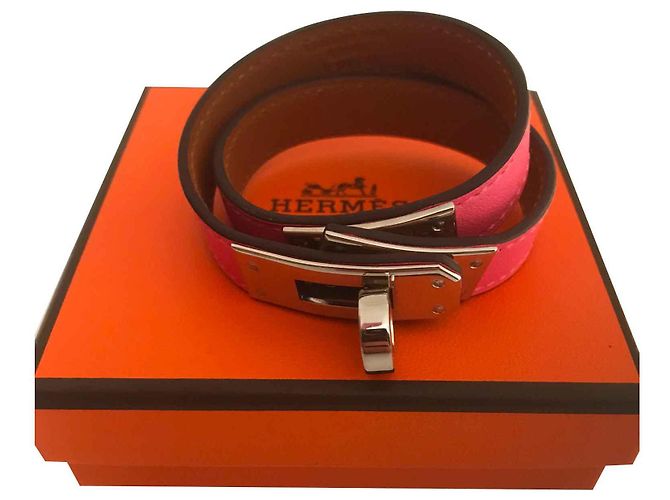 Hermès Hermes Kelly gefüttertes Rose Azalea Armband Pink