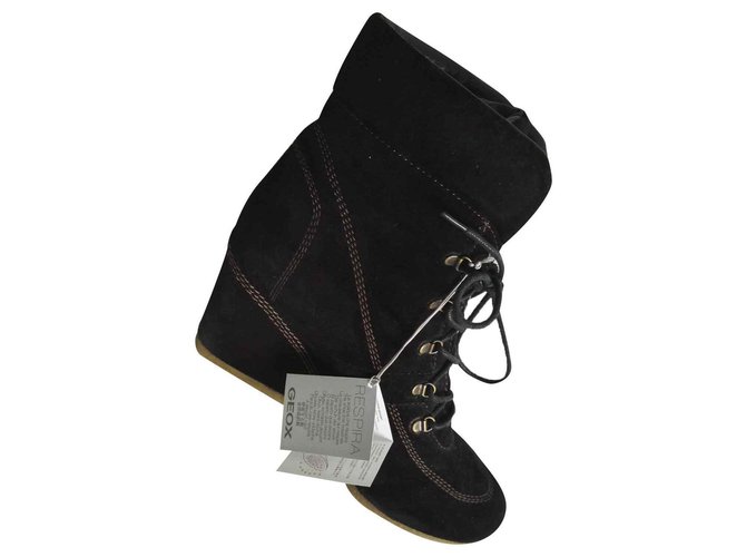 geox basket compensée noir
