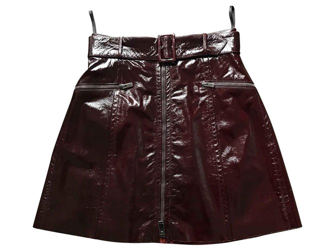 Autre Marque Skirts Dark red Patent leather  ref.111802