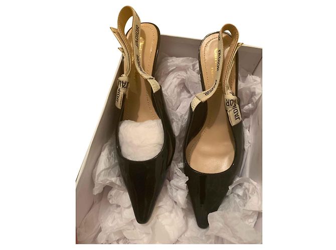 Décolleté Christian Dior in pelle nera Nero