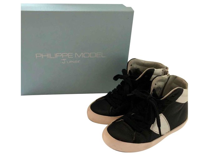 Sneakers Philippe Model Nero Pelle  ref.111846